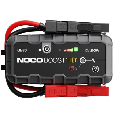 Image of NOCO Boost HD GB70 2000A UltraSafe Car Jump Starter, Starter Power Pack, 12V Battery Booster, Portable Powerbank Charger, and Leads for up to 8.0 Liter Petrol 6.0 Diesel Engines