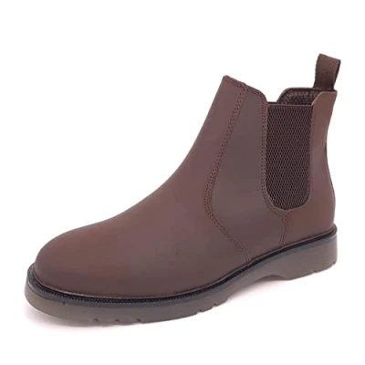 Image of Frank James Naseby Leather Dark Brown Mens Chelsea Boots Size UK 8
