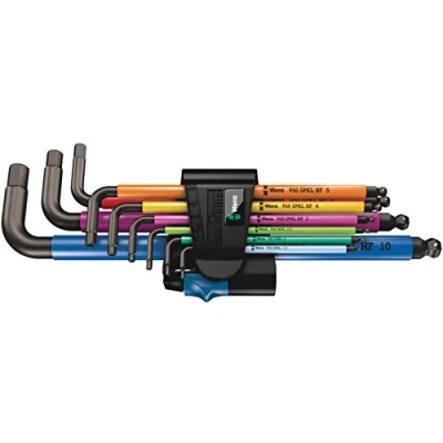 Image of Wera 950 SPKL/9 SM HF Multicolour L key set metric BlackLaser with hol