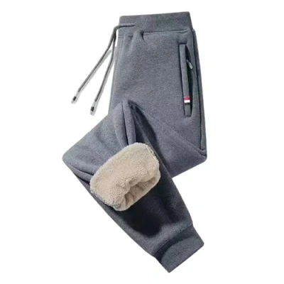 Image of vsilay Men&#039;s Thermal Fleece Joggers Pants Sherpas Lined Sweatpants Winter Warm Thick Track