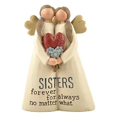 Image of Heaven Sends Sisters for ever angel ornament