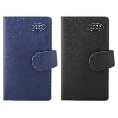 Image of 2022 Week to View Slim Address Book &amp; Pen with mag Diary for Home and Office Use Random Design