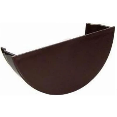 Image of FLOPLAST 112mm Half Round Gutter Internal Stop End Brown