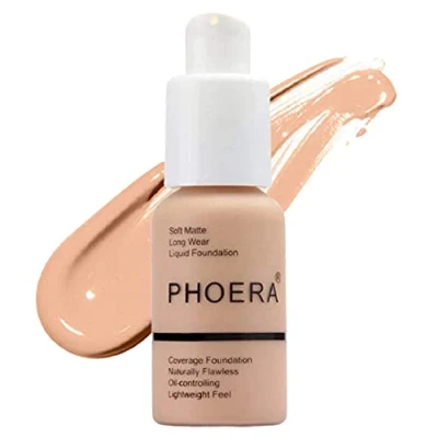 Image of Glamza PHOERA Foundation Concealer Makeup Full Coverage Matte Brighten Long Lasting UK (103 WARM PEACH)