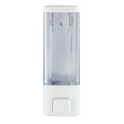 Image of WENKO Peanut Beige Liquid Soap Dispenser Capacity 0.24 L, Chrome, White, 1