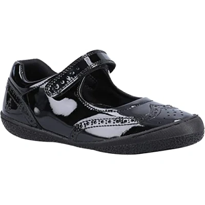 Image of Hush Puppies Girls Rina Patent Junior School Uniform Shoe, Black, 13 UK Child