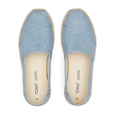 Image of TOMS Women&#039;s Alpargata Rope Classic Loafer Flat, Blue, 3 UK