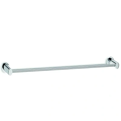 Image of Kela Towel Rail Makira of Brass in Silver, 7.5 x 59.5 cm