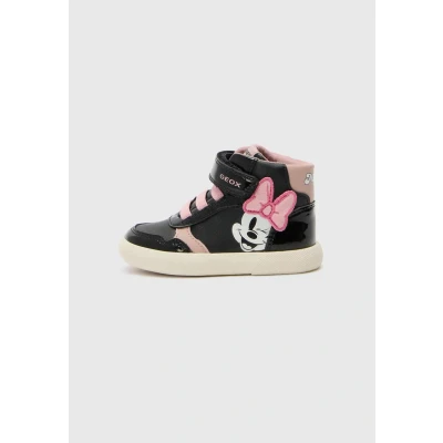 Image of Geox Disney Classic Gisli Hightop trainers for kids, Size: 5K, Black/old rose shoes