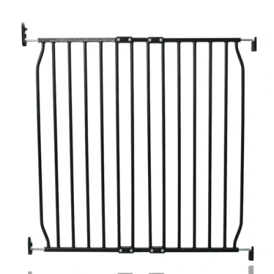 Image of Safetots Eco Screw Fit Baby Gate, Black, 80cm 90cm, Stair Gate for Toddler and Baby, Safety Barrier, Easy Installation