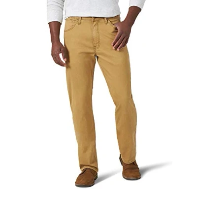 Image of Wrangler Authentics Men&#039;s Straight Fit Twill Pant, Brushed Almond, 40W x 32L