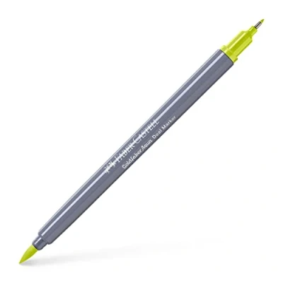 Image of Faber Castell Creative Studio Goldfaber Aqua Dual Marker, Lime, Single For Art, Craft, Drawing, Sketching, Home, School, University, Colouring