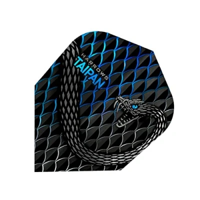 Image of Harrows Taipan 100 Micron Dart Flights, 1 Set of 3 Standard No. 6, Aqua Blue