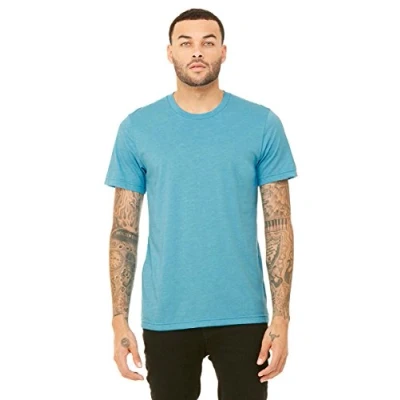 Image of Unisex Jersey Short Sleeve T Shirt HEATHER AQUA M