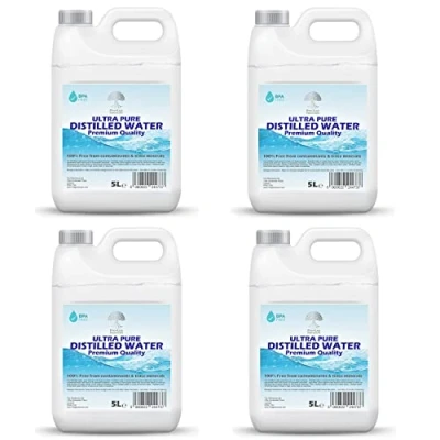 Image of Distilled Water 100% Pure Premium Quality Ideal for CPap, Irons, Humidifiers, Cleaning, Engines and more Made in the UK 20 Litre