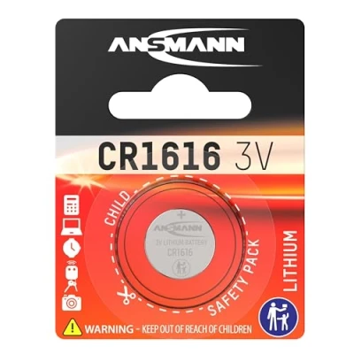Image of ANSMANN 5020132 CR1616 Coin Battery [Pack of 1] Lithium 3V Button Cell
