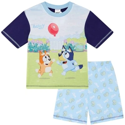 Image of Bluey Boys Short Pyjamas Age 4 5 Years Blue