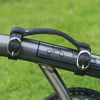 Image of Leather Mini Carry Handle For BROMPTON Handgrip Bike Bicycle Frame Carrying BLACK