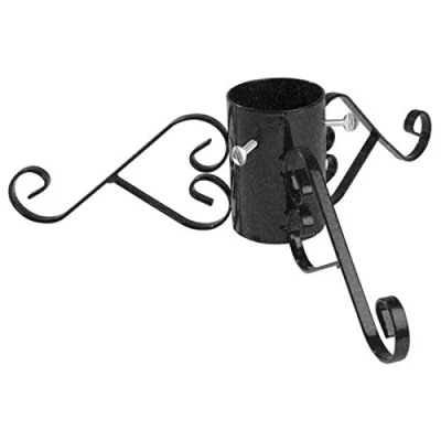 Image of Garland 4&quot; Christmas Tree Stand Black Sparkle