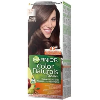 Image of GARNIER color NATURALS Creme Permanent hair 5.12 Glacial Brown (PACK OF 3)