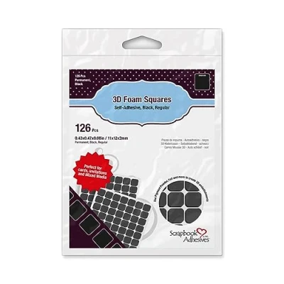 Image of SCRAPBOOK ADHESIVES BY 3L 3D Foam Squares Black, Regular