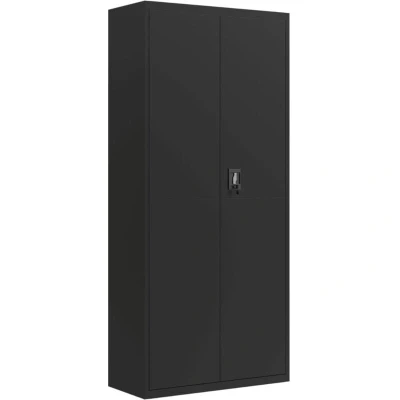 Image of vidaXL File Cabinet Black 90x40x200 cm Steel
