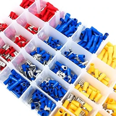Image of DIYI Assorted Insulated Wiring Wire Terminals Crimp Connectors Butt Spade Ring Fork Set(480PCS)
