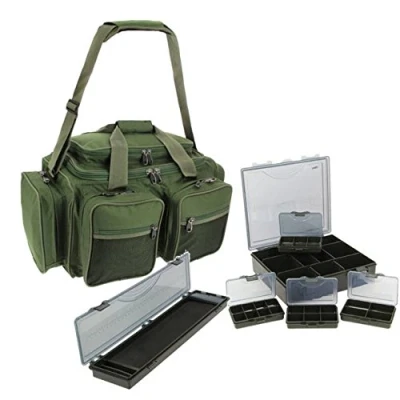 Image of NGT DELUXE CARP FISHING MULTI POCKET CARRYALL TACKLE BOX RIG WALLET XPR