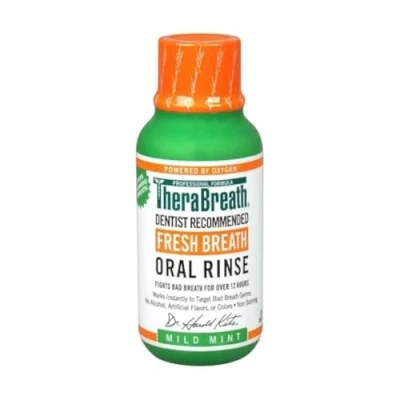 Image of TheraBreath, Fresh Breath Oral Rinse, Mild Mint Flavor, 3 fl oz (88.7 ml)