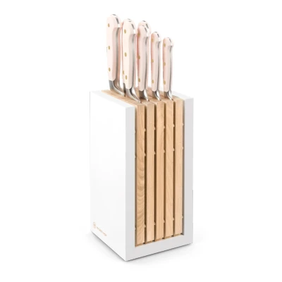 Image of Wüsthof 1091770714 Classic Colours Designer Knife Block Set Pink Himalyan Salt