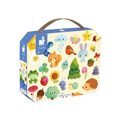 Image of Janod Nature Themed Picture Puzzle Children’s 20 Piece FSC Cardboard Easy to Store Made in France 24 Months +, J02574
