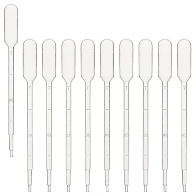 Image of stonylab Pipette Droppers 1 ml, Graduated Plastic Transfer Pipettes for Essential Oils, Clear and Disposable, Pack of 100 (1 Packs)