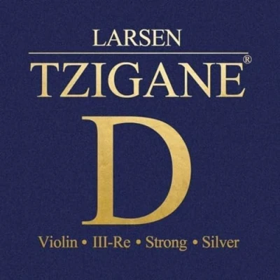 Image of LARSEN strings violin Tzigane multifilament fibre core D silver strong