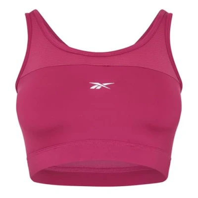 Image of Reebok Women&#039;s Workout Ready Mesh Bralette Sports Bra, Semi Proud Pink, L