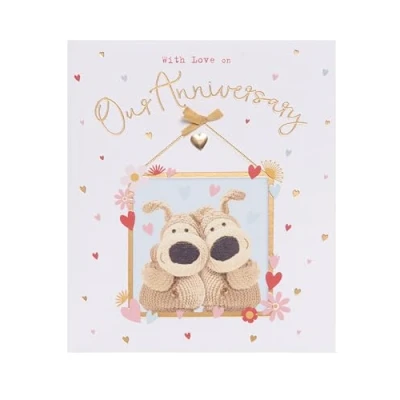 Image of Boofle Anniversary Card for Him/Her/Partner Cute Design