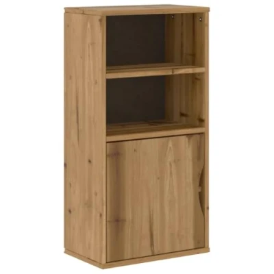 Image of vidaXL Side Cabinet/Storage Unit Solid Pine Wood, Honey Wax Finish, 40x24x79 cm Classic Look for Living Room/Bedroom