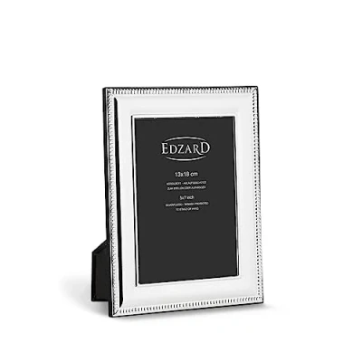 Image of Edzard Photo Frame Novara, 5x7 inch (13x18 cm), Silver Plated Picture Frame, Tarnish Protected