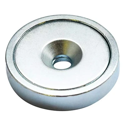 Image of Eclipse Magnetics Neodymium Shallow Pot Magnets with Countersunk HoleØ10x4.5mm M3, E998/NEO
