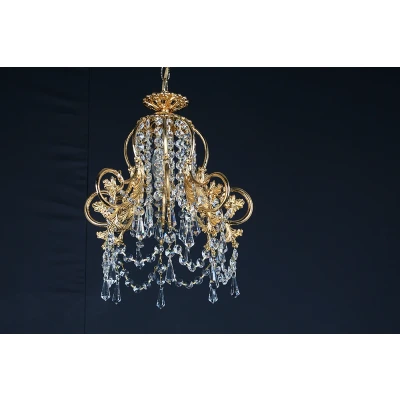 Image of Bell Shape Strass Gold Pendant Ceiling Light