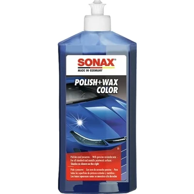 Image of SONAX 1837552 500ml Colour Polish and Wax Blue