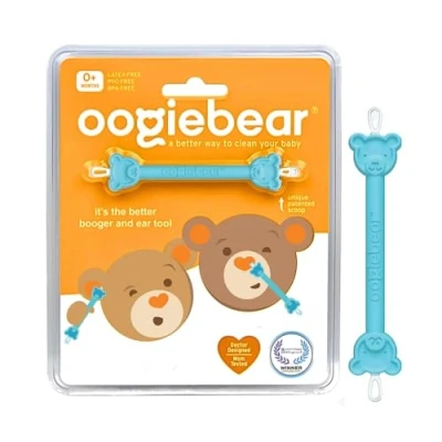 Image of oogiebear Nose and Ear Gadget. Safe, Easy Nasal Booger Cleaner for Newborns Infants. Dual Earwax Snot Remover (Blue Picker)