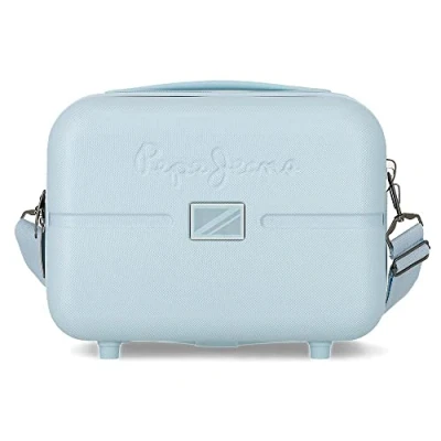 Image of Pepe Jeans Accent Adaptable Toiletry Bag with Blue Shoulder Strap 29x21x15 cm Rigid ABS 9.14L 0.84 kgs