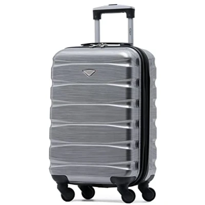 Image of Flight Knight Lightweight 4 Wheel ABS Hard Case Suitcases Cabin Carry On Hand Luggage Approved for Over 100 Airlines Including easyJet, British Airways, RyanAir, Virgin Atlantic, Emirates &amp; Many More