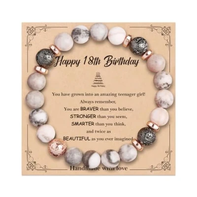 Image of VivaJoy 18th Birthday Gifts for Girls Natural Stone Bracelet Ideas Sister, Daughter, Friend