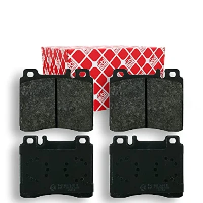 Image of 0024200420, 0024201220, 002420122026, 0024201820, 0024202620 Brake pad set FEBI BILSTEIN 16096 Front Axle prepared for wear indicator