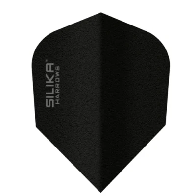 Image of Harrows Silika Solid Black NO6 Tough Crystalline Coated Dart Flights