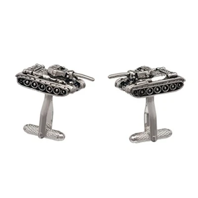 Image of Military Army Tank Design Shirt Cufflinks Presented in GS Cufflink Box