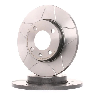 Image of 171615301, 175615301, 321615301, 839615301 Brake disc BREMBO MAX LINE 08.4177.75 239mm 12mm 4 solid, slotted Coated VOLKSWAGEN: GOLF 2, Jetta Mk1