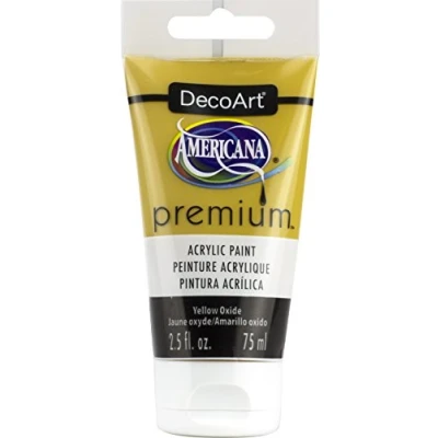 Image of Premium Acrylics Yellow Oxide Artist Paint, Acrylic, 3.8 x 13.7 cm