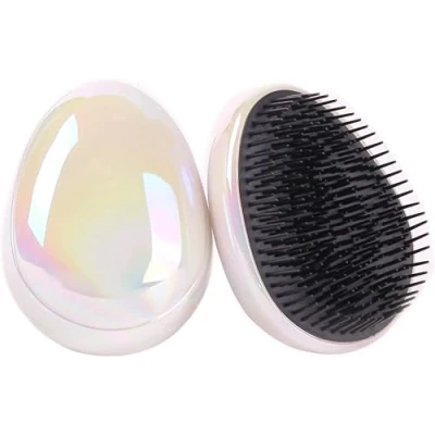 Image of VinBee Detangler Hair Brush for Women, Girls and Kids Mini Hairbrush Wet &amp; Dry Comb Compact (Pearl White)